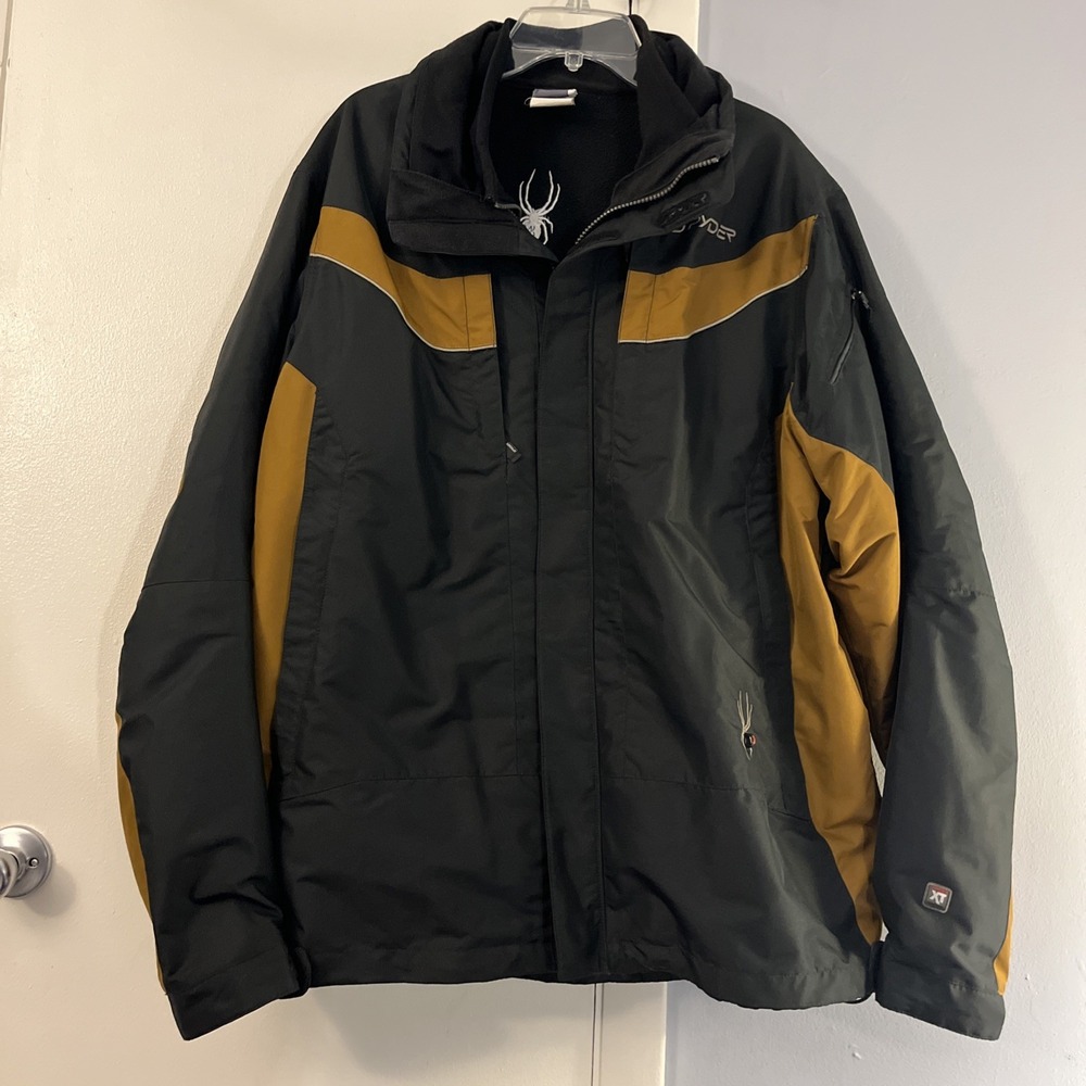 Spyder Xscap Budlight Blk, Orange Winter‎ Coat Jacket Ski/Snow Insulated No Hood